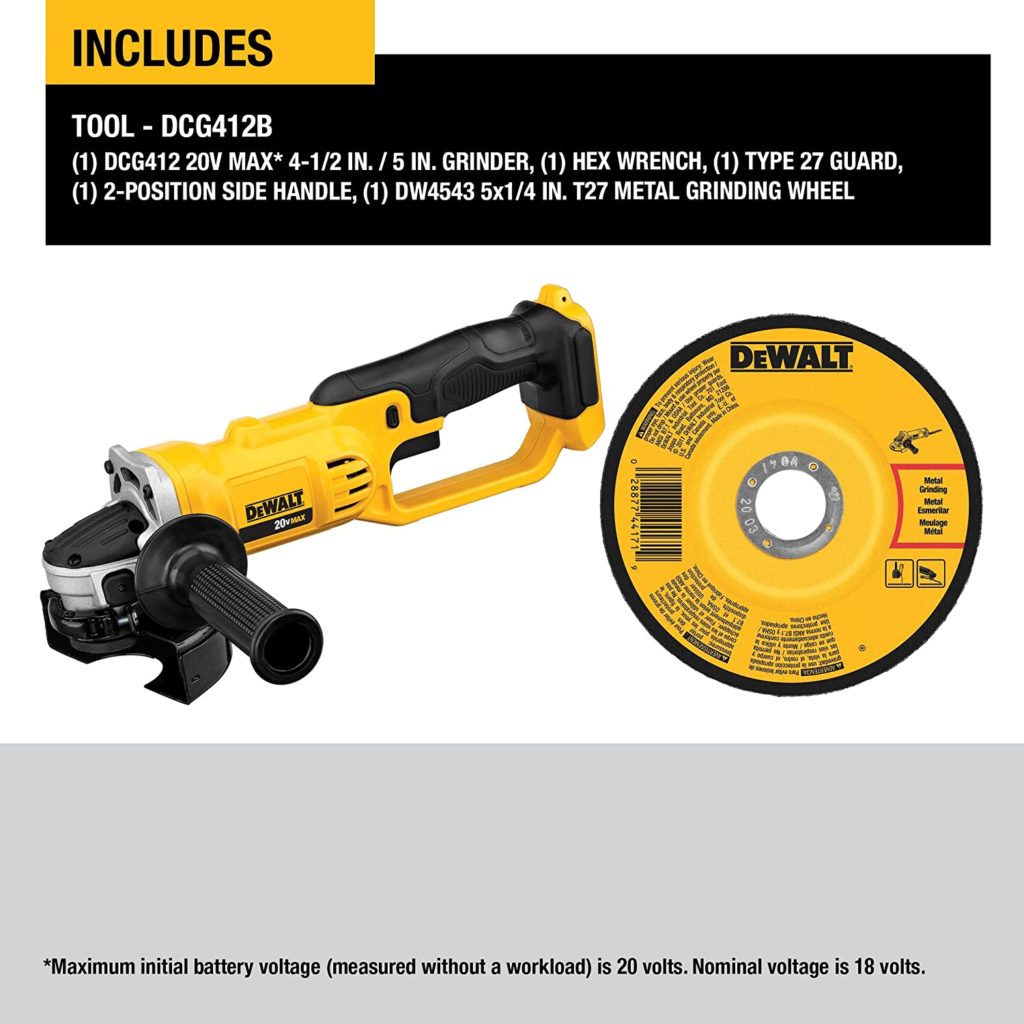 DeWalt DCG412B Details